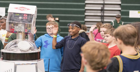 image Kids at Great Lakes Bay STEM Festival Hosted by the Midland ACS at Delta College.